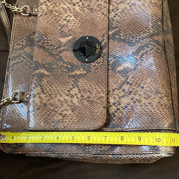 Authentic Kate Spade designer faux snake skin shoulder bag purse - Picture 10 of 11